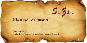 Starcz Zsombor névjegykártya